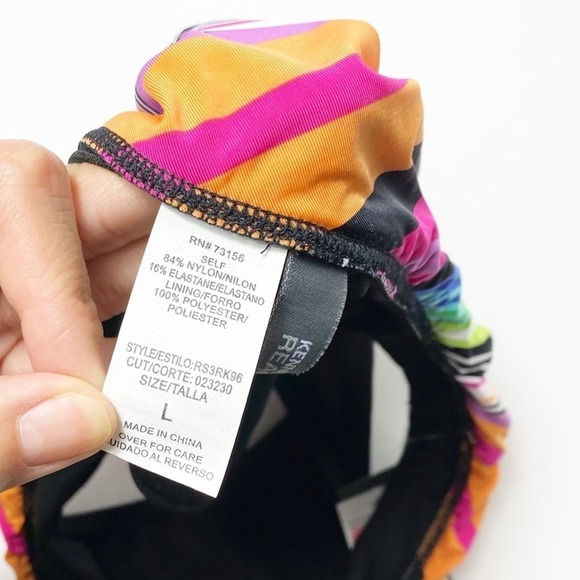 Kenneth Cole Reaction Multicolor Black Swimming Bikini Women Bottom Large - Picture 3 of 5